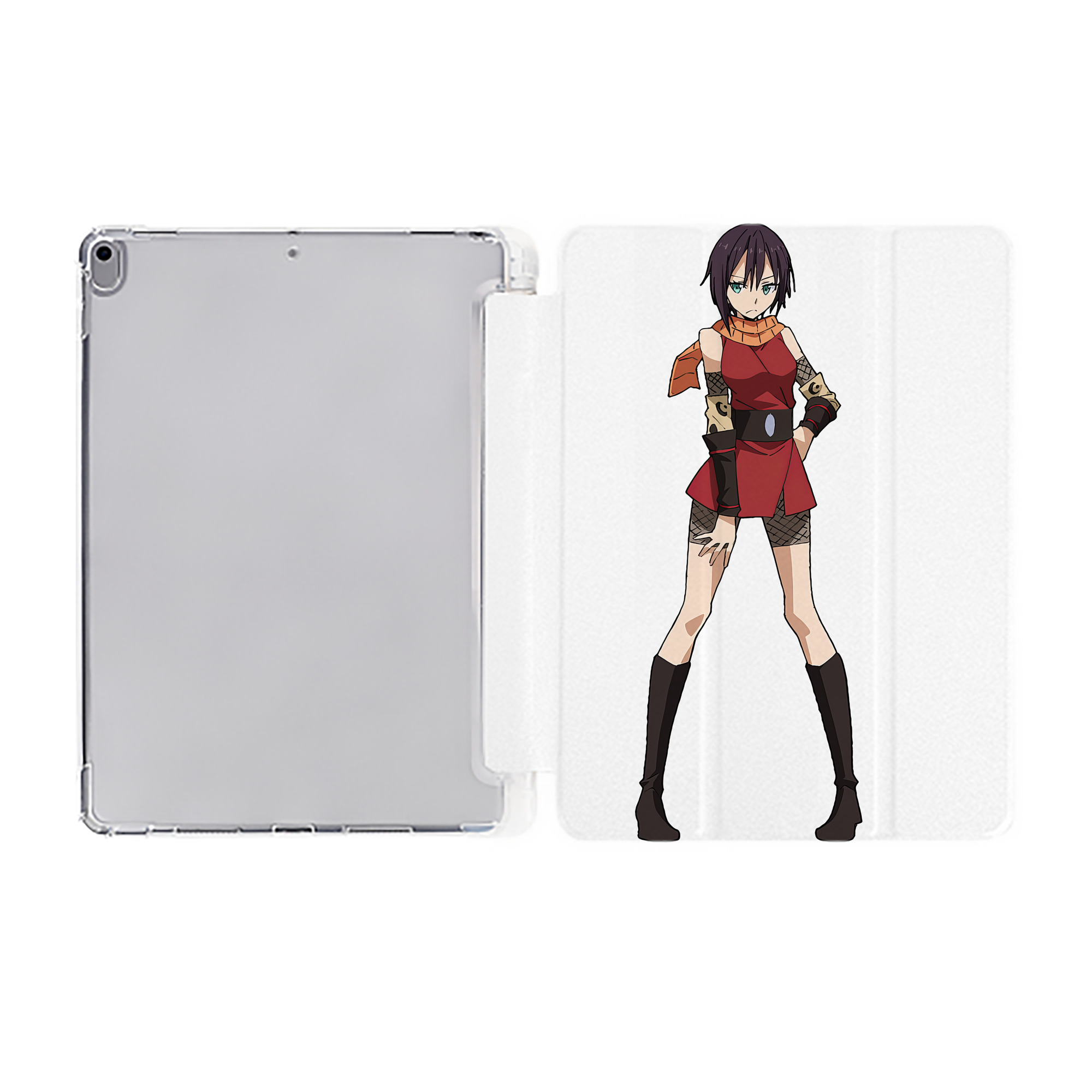 （画像用） 転スラ Regarding Reincarnated to Slime IPad ケース ペン収納付き 三つ折りスタンド PUレザー×シリコン 対応機種9.5/10.5/10.9インチ